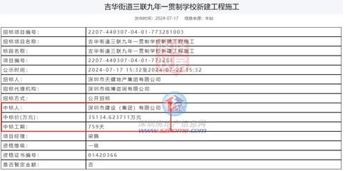 4所九年一貫制學(xué)校同步招標(biāo)進(jìn)展！深圳這區(qū)有大動(dòng)作 金屬門窗工程施工啟動(dòng)