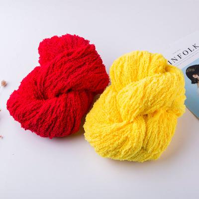 毛紡紗-現貨銷售半邊絨毛巾珊瑚長絨紗線童衣圍巾帽子頭帶diy針織用紗